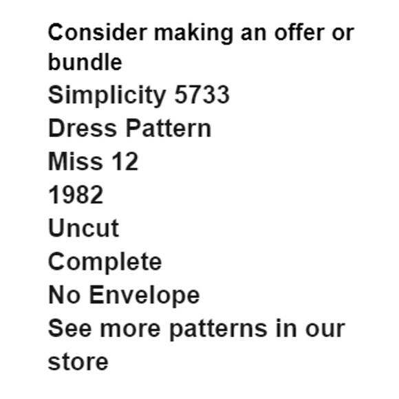 Simplicity 5733 Pattern Pant Skirt Top Cummerbund Miss 12 Uncut Vintage Knit - Picture 3 of 7